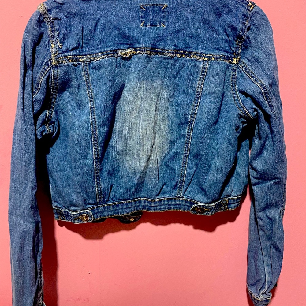 Chop style denim and jacket